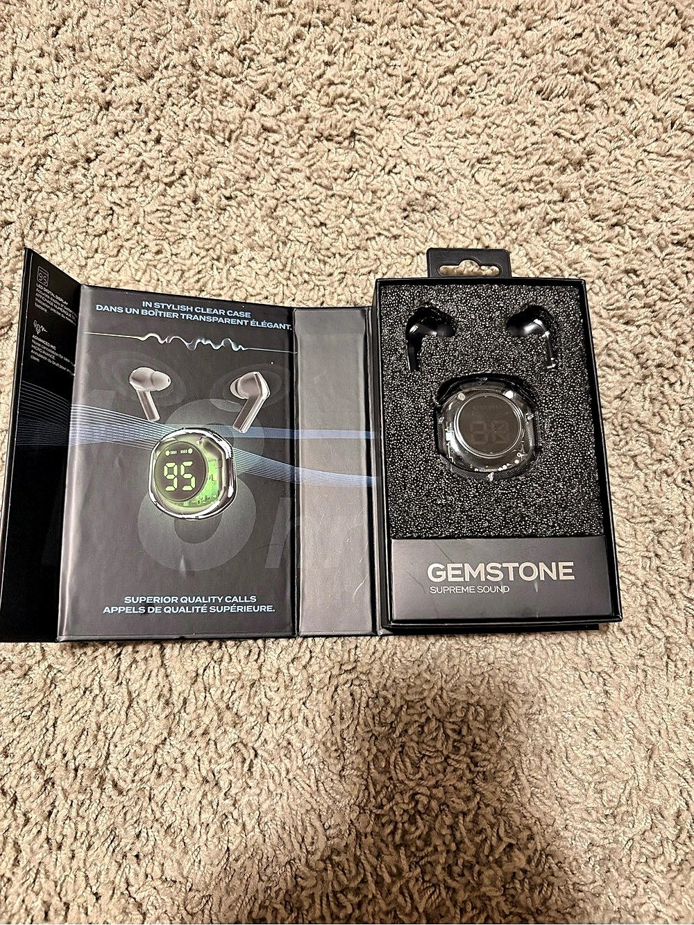 Acellories Gemstone Pro Earbuds Black NWT